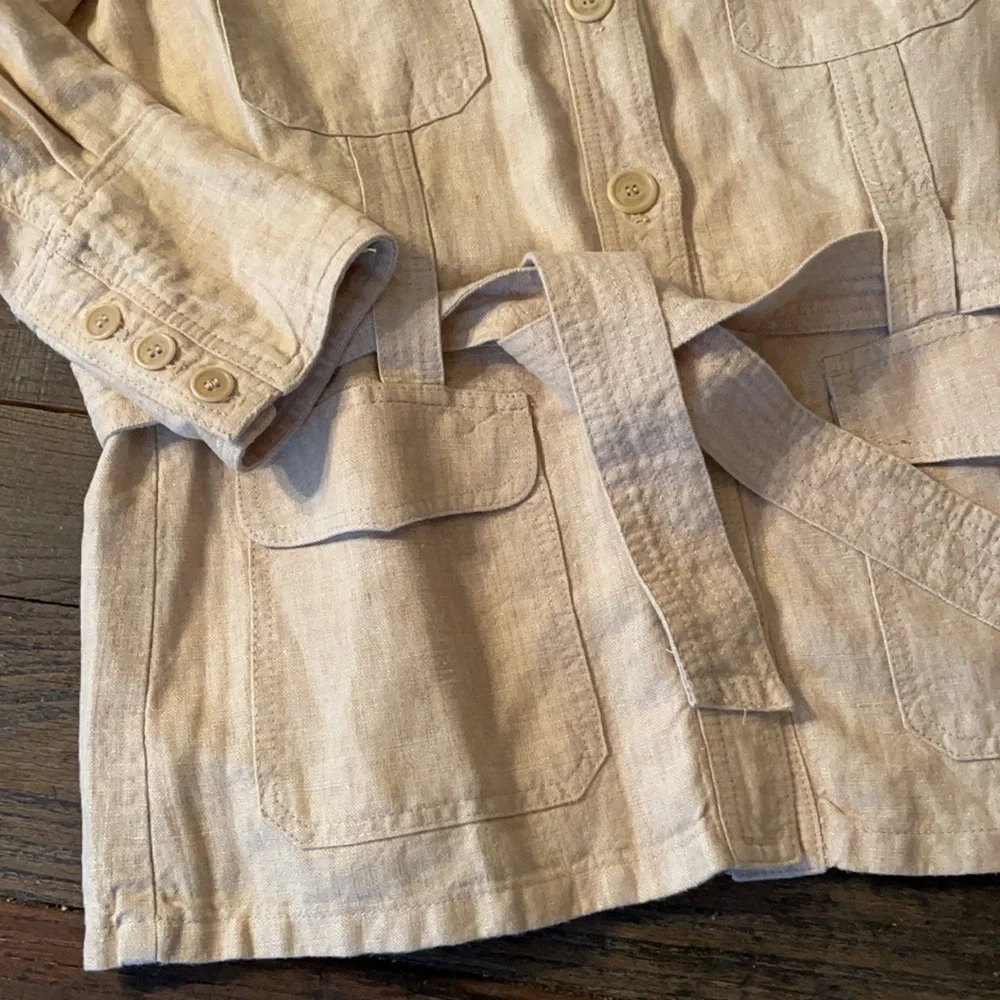 Sundance Cream Utility Jacket Sz L like new - Picture 3 of 9